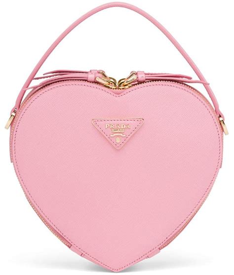 pink heart shaped prada purse|small pink prada purse.